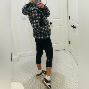 Bogner Fire + Ice Down Puffer Black / Blue Plaid Ski Jacket Sz 38 8